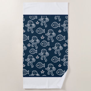 Beach Towel--Sea Life Towel