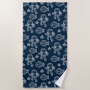 Beach Towel--Sea Life Towel