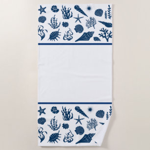 Beach Towel--Shells Towel