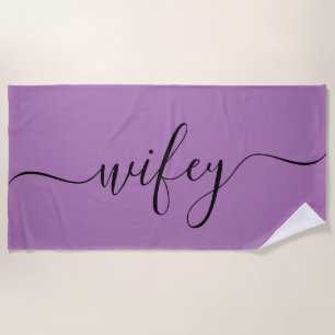 Beach Towel - Wifey Lavender