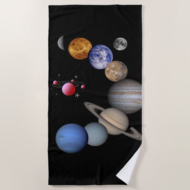 Beach towels Planets (Front)