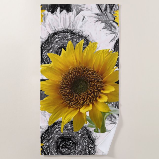 Beach towels Sunflowers (Front)
