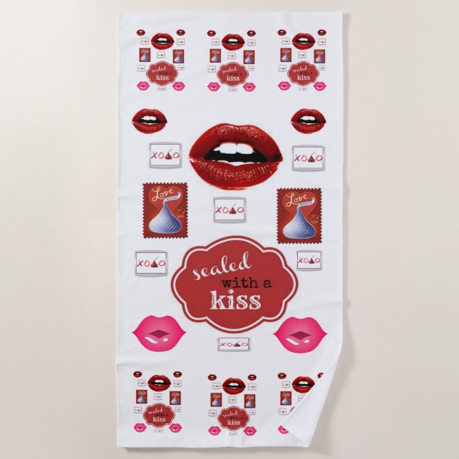 Beach towels Valentine's (Front)