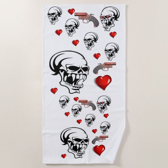 Beach towels Valentine's (Front)
