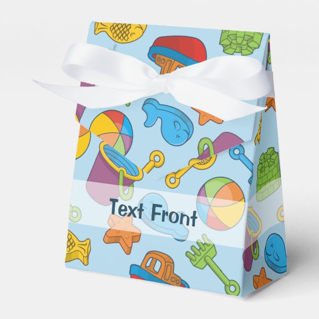 Beach Toys Icons Favour Box (Front Side)