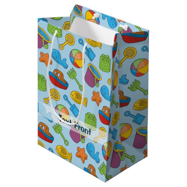 Beach Toys Icons Medium Gift Bag (Front Angled)