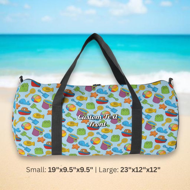 Beach Toys Icons Pattern Duffle Bag (Creator Uploaded)