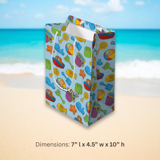 Beach Toys Icons Pattern Medium Gift Bag (Creator Uploaded)