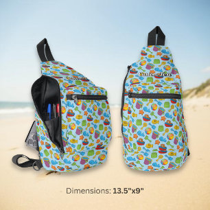 Beach Toys Icons Pattern Sling Bag