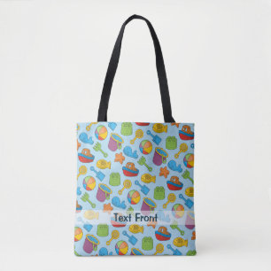 Beach Toys Icons Tote Bag
