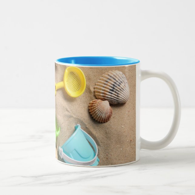 Beach Toys Two-Tone Coffee Mug (Right)