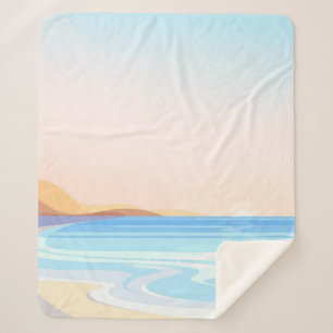 Beach travel sherpa blanket