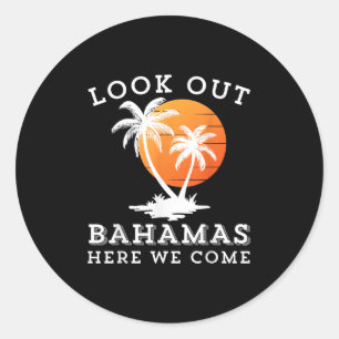 Beach Travelling Group Matching Spring Break Summe Classic Round Sticker