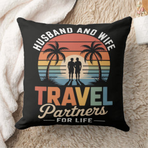 Beach Travelling - Husband and Wife Travel Partner Cushion