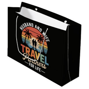 Beach Travelling - Husband and Wife Travel Partner Large Gift Bag