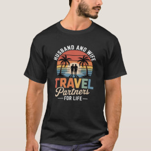 Beach Travelling - Husband and Wife Travel Partner T-Shirt