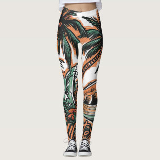 beach tree leggings