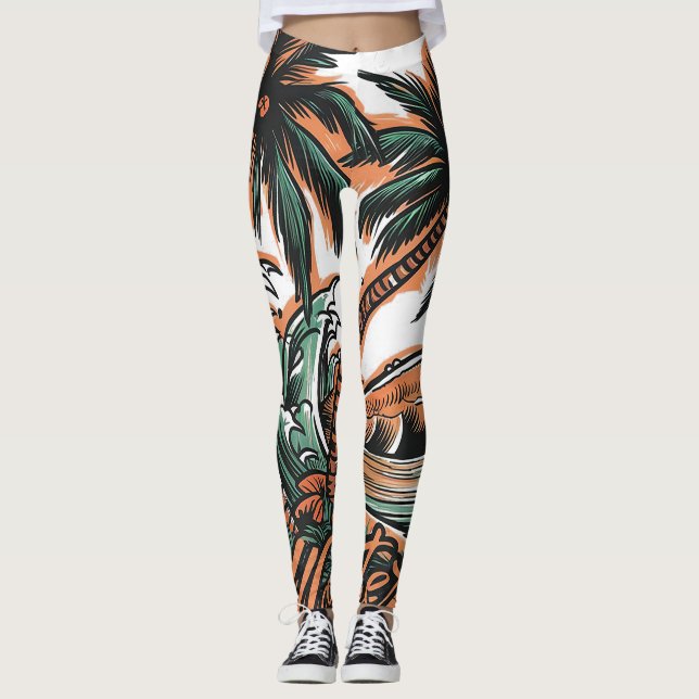 beach tree leggings (Front)