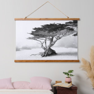 BEACH TREE Wood Topped Wall Tapestry