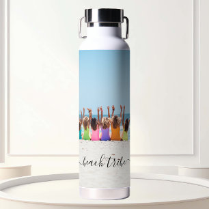 Beach Tribe Friends Vacation Bachelorette Photo Water Bottle