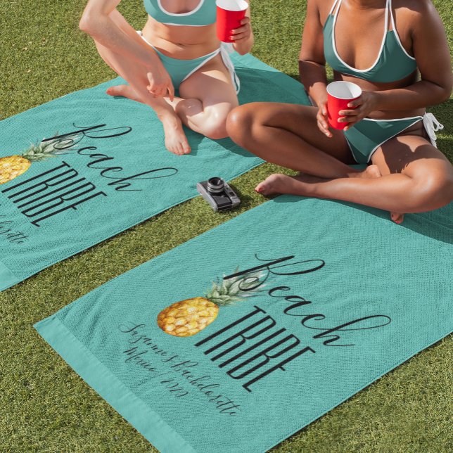 Beach Tribe Girl's Trip Bachelorette Vacation  Beach Towel (Creator Uploaded)