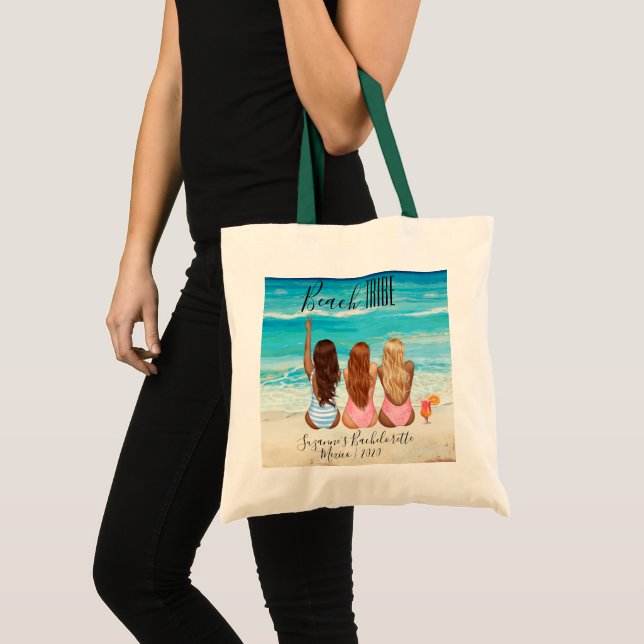 Beach Tribe Girl's Trip Bachelorette Vacation  Tote Bag (Front (Product))