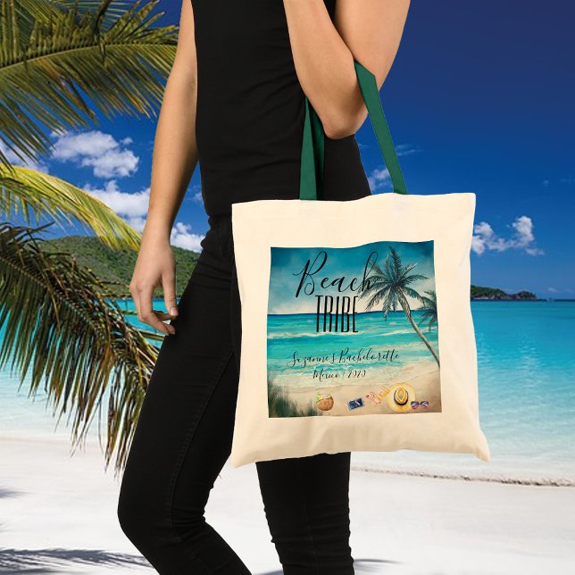 Beach Tribe Girl's Trip Bachelorette Vacation Tote Bag (Creator Uploaded)