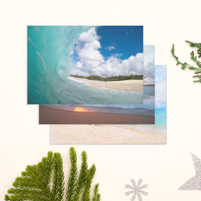 Beach Trio Tropical Paradise Wrapping Paper Sheet (Creator Uploaded)