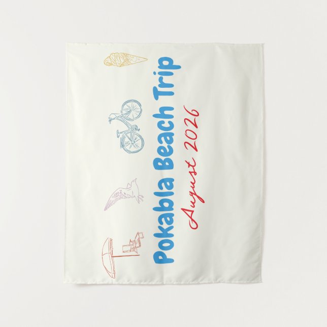  Beach Trip Tapestry (Front)