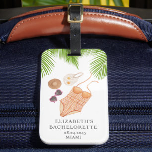 Beach Tropical Bachelorette Party Favors Luggage Tag