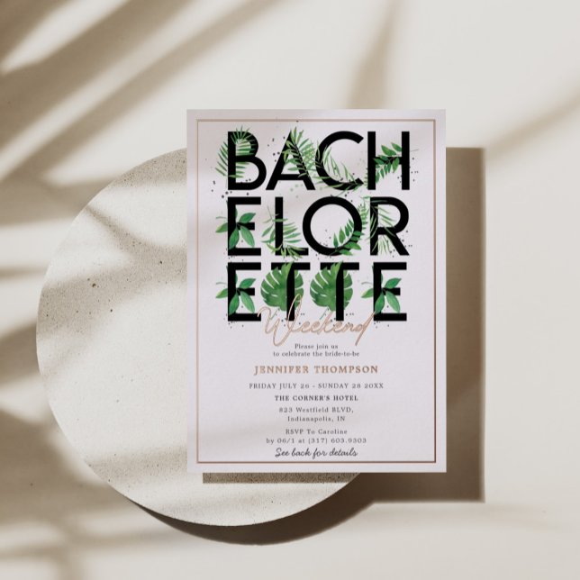 Beach Tropical Bachelorette Weekend Rose Gold (Creator Uploaded)