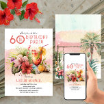 Beach Tropical Cocktails 60th Birthday Party Invitation<br><div class="desc">What better way to celebrate with the bridal party and friends than an oceanside "60th Birthday Party".  Everyone will be relaxed and comfortable at this tropical-themed beach celebration.</div>