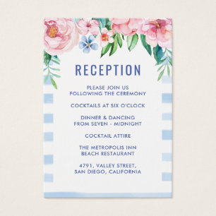 Beach Tropical Floral Colorful Wedding Reception