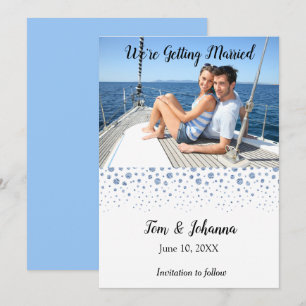 Beach Tropical Nautical Photo Save the Date Invitation
