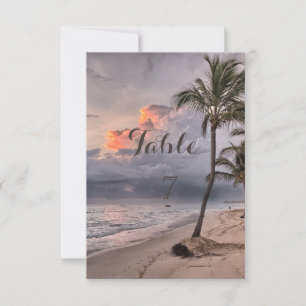 Beach Tropical,Palm Table Card