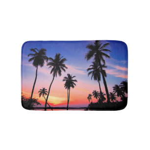 Beach Tropical Palm Trees Bath Mat