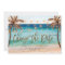 beach tropical palm trees change the date card