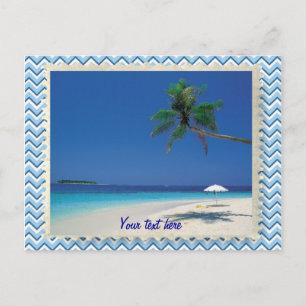 Beach tropical paradise vacation in Florida USA Postcard