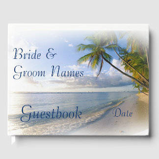 Beach Tropical Seaside Wedding or Shower Guestbook