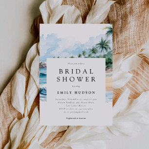 Beach Tropical Summer Bridal Shower Invitation