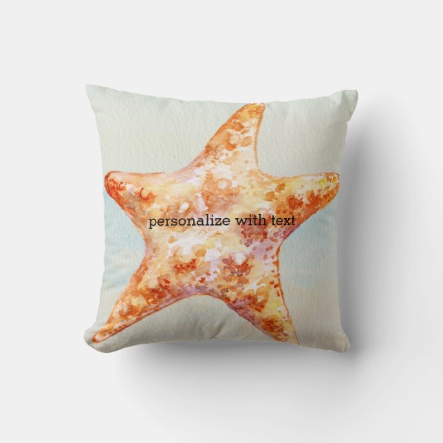 Beach Tropical with Starfish Cushion (Front)