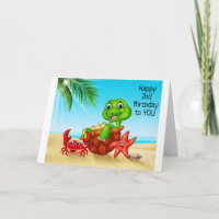 BEACH TURTLE SAYS *HAVE FUN ON YOUR 2nd BIRTHDAY*