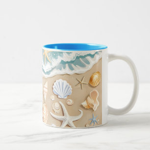 Beach  Two-Tone coffee mug