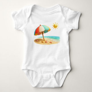 Beach Umbrella Baby Bodysuit