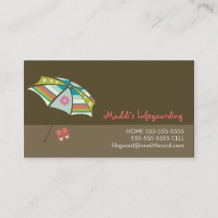 Beach Umbrella Blues Business Card