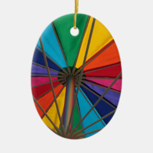 Beach Umbrella Ceramic Ornament