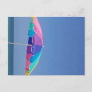 Beach umbrella postcard