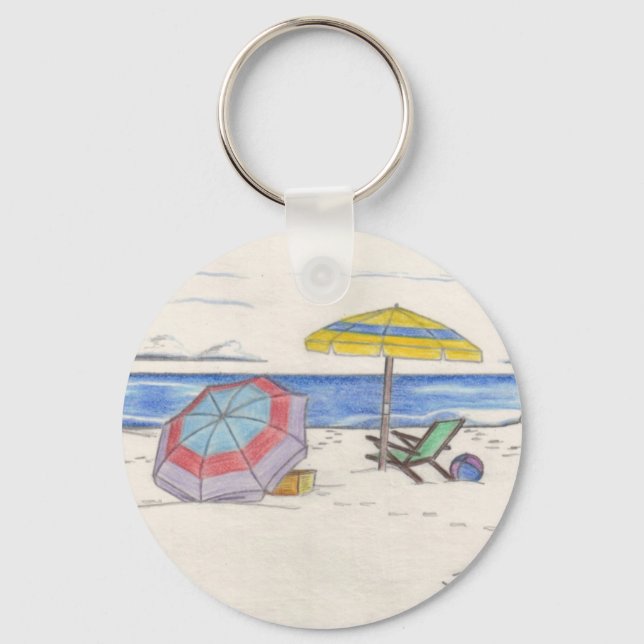 BEACH UMBRELLAS keychain (Front)