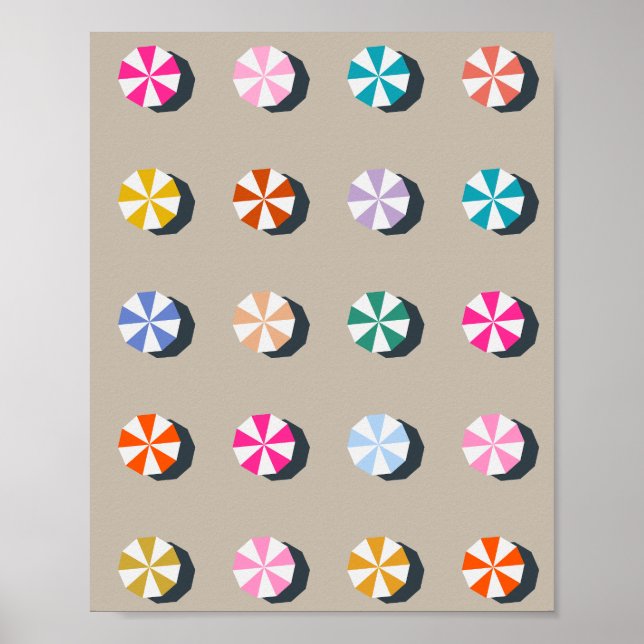 Beach Umbrellas Poster (Front)