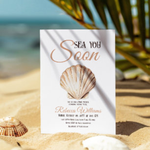 Beach Under The Sea You Soon Pearl Baby Shower Invitation